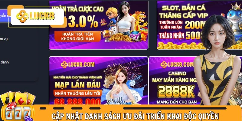 Cập nhật danh sách ưu đãi triển khai độc quyền